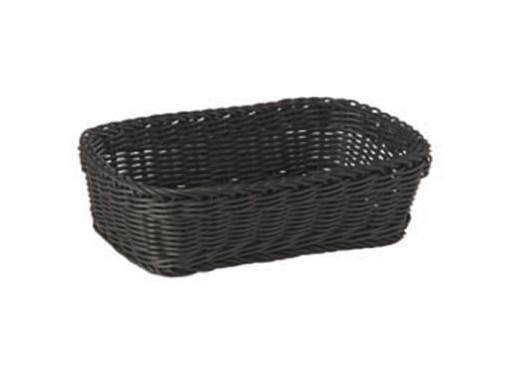 Brødkurv 26.5X19xh7 Cm Rektangulær Kraftig Flet Pp Sort,1 Stk