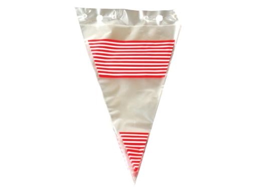 Spitztüte 240X400 Mm Rot/Weiß Gestreift, 20 Pak X 50 Stk/Krt