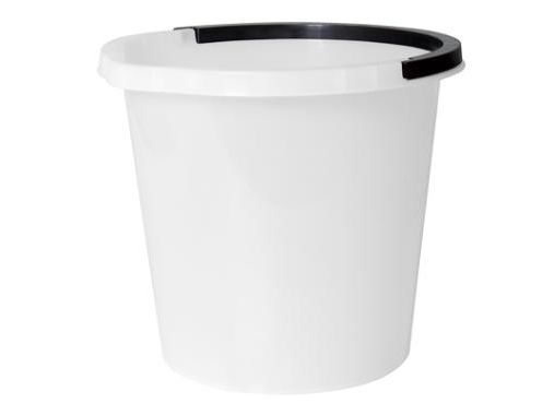 Eimer 10 Ltr. Kunststoff Rund Mit Henkel Weiß