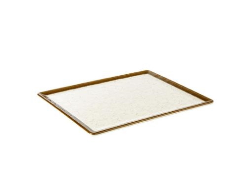 Skål Stoneart 1/2 GN 32.5x26.5x1/5cm Melamin Vit/brun stonelook,1 st | Bordssättning - Par - Plattor | GameStuff