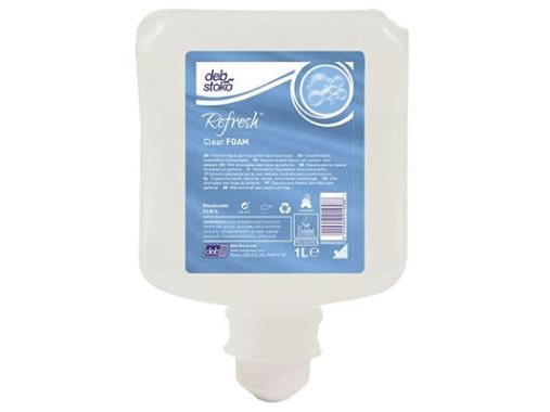 Skumsæbe Clear FOAM Pure Ecolabel uden Farve/Parfume til dispenser 1 ltr,6 fl x 1 ltr/krt