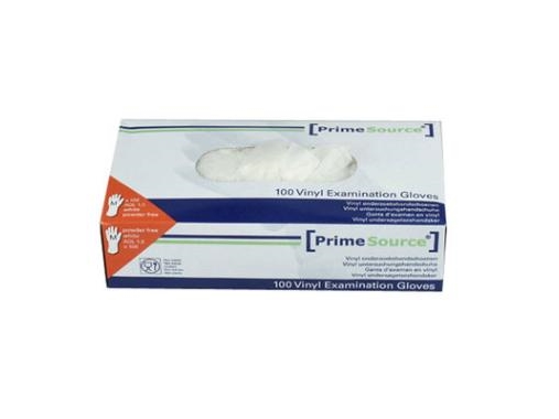 Engangshandske Prime Source Str. M Uden Pudder Vinyl Aql 1.5 Hvid - (100 Stk.)