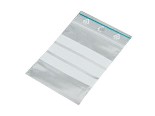 Zippertasche 60X80 Mm 50 My Mit Schreibfeld Ldpe,10 Ps X 100 Stück/Pk
