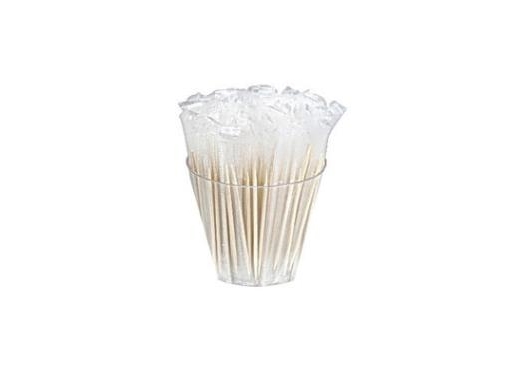Zahnstocher 65 Mm Beidseitig Spitz, Einzeln Verpackt, Holz In Cellophan, 1000 Stück/Packung