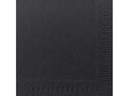 Serviet Duni 24X24 Cm 3-Lags Sort - (250 Stk.)