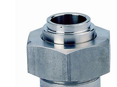 Rustfri Union 3/4 - Svejsetils. Maskinbear. m/konisk tæt. L=46. NW=46. Kval. AI