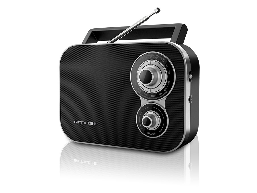 Muse M-051 R, Tragbar, Digital, Fm, Mw, Schwarz, Drehregler, 1,5 V