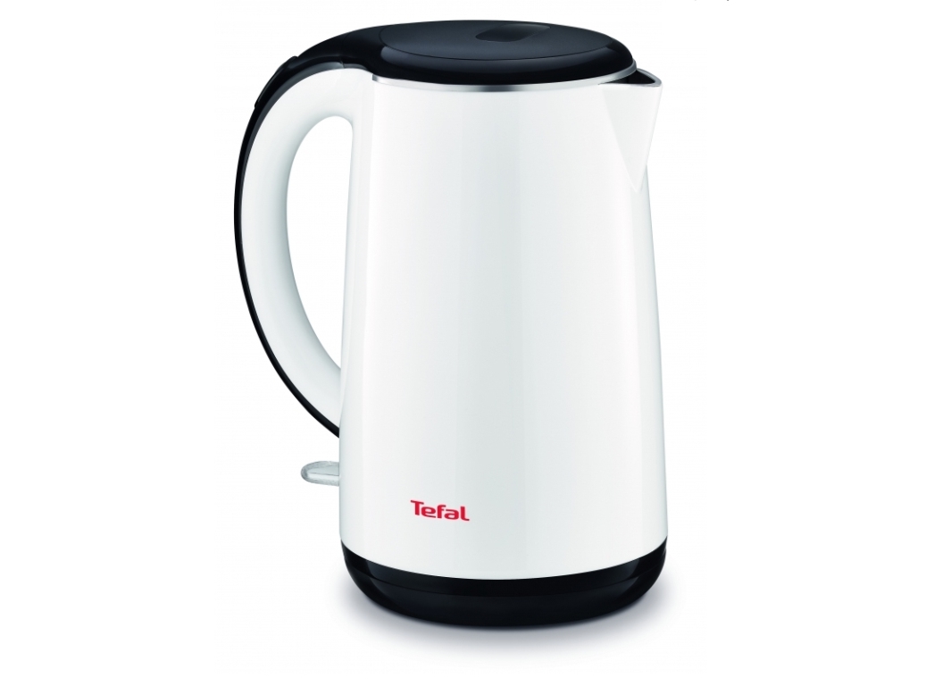 Tefal Ko260130, 1,7 L, 2400 W, Schwarz, Weiß, Kunststoff, Edelstahl, Wasserstandsanzeige, Überhitzungsschutz