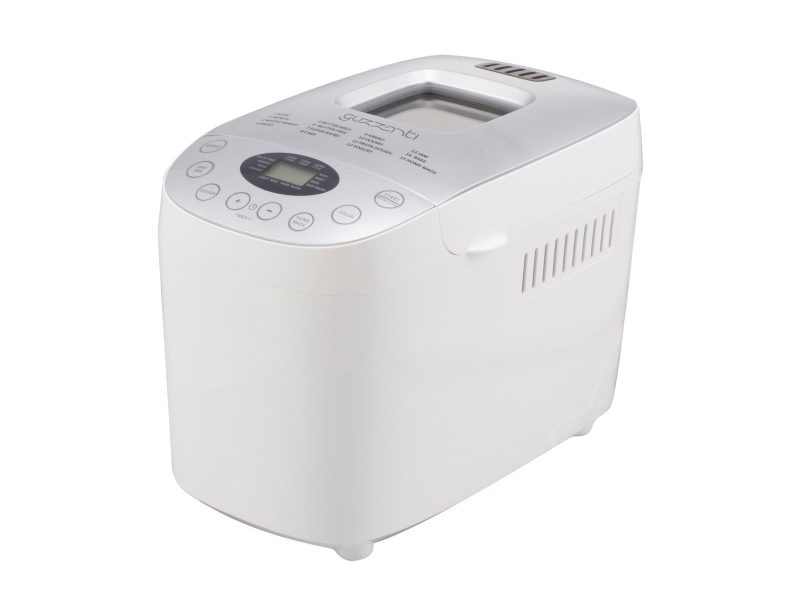 Guzzanti GZ 635, 1,6 kg, Fördröjd start timer, Tittfönster, Kontroll av färg på skorpan, 900 W, Vit | Köksapparater - Bröd & Rostat bröd - Bakmaskiner | GameStuff