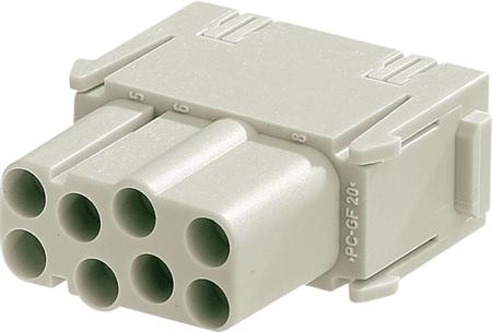 Harting 09140083101 Tilslutningsindsats Han C-Modul 8 + Pe Crimp 1 Stk