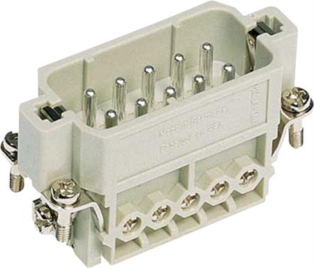 Harting Han A Stik, Indsats Type 10A Hanstik Skrueterminal Maks 2,5Mm², 16A 10 Polet