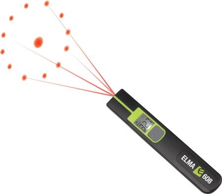Elma Instruments Elma 608 Mini-Infrarot-Thermometer Im Stiftformatmit Praktischer Kreislasermarkierung