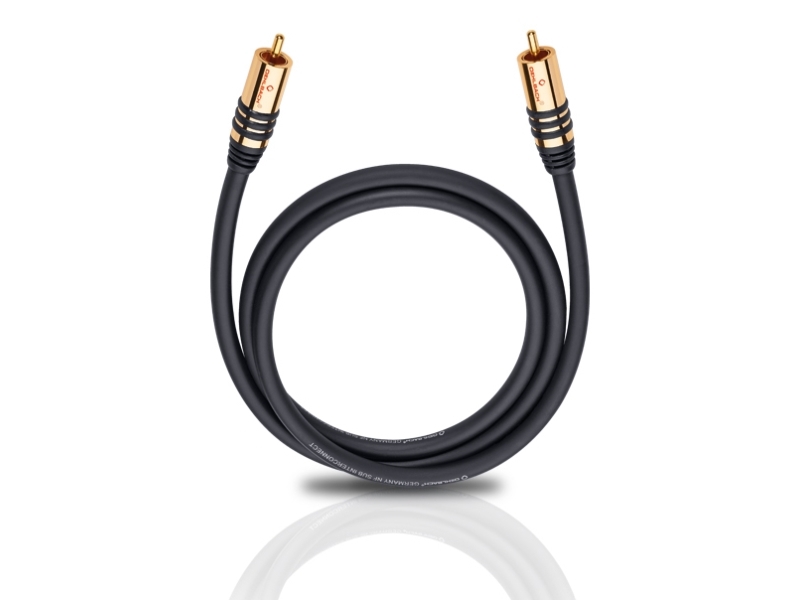 Oehlbach Nf Sub, Rca, Stecker, Rca, Stecker, 2 M, Schwarz, Gold