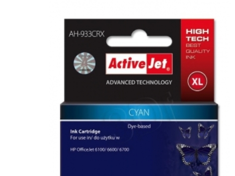 Activejet Ah-933Crx, Kompatibel, Blau, Hp, Hp Officejet Pro: 6100, 6600, 6700, 7110, 7610, 7612., 1 Stück, Tintenstrahldruck