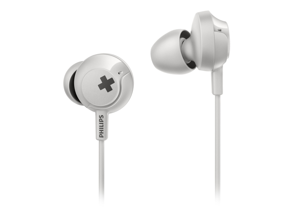 Philips Hovedtelefoner Med Mikrofon She4305wt/00, Ledningsført, 9 - 23000 Hz, Musik, 12 G, Headset, Hvid
