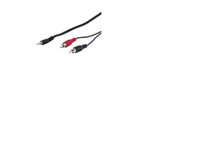 Goobay 3.5 Mm - 2 X Rca, 1.5 M, 3.5Mm, Männlich, 2 X Rca, Männlich, 1,5 M, Schwarz, Rot, Weiß