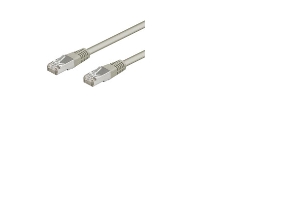 M-CAB CAT 5e Kabel med afskærmning med folie og kobberfletning (SFTP 50cm Patchkabel Grey