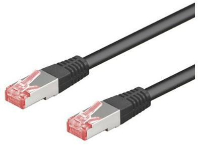 goobay - Netværkskabel - RJ-45 (han) til RJ-45 (han) - 5 m - SFTP, PiMF - CAT 6 - formet - sort