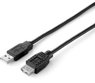 Equip Usb 2.0 A Auf A Verlängerungskabel Stecker Auf Buchse, 5.0M , Schwarz, 5 M, Usb A, Usb A, Usb 2.0, Männlich/Weiblich, Schwarz