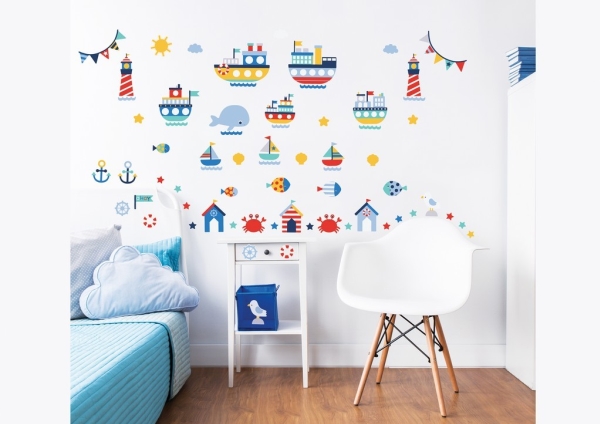 Billede af Sejlbåde Wallstickers