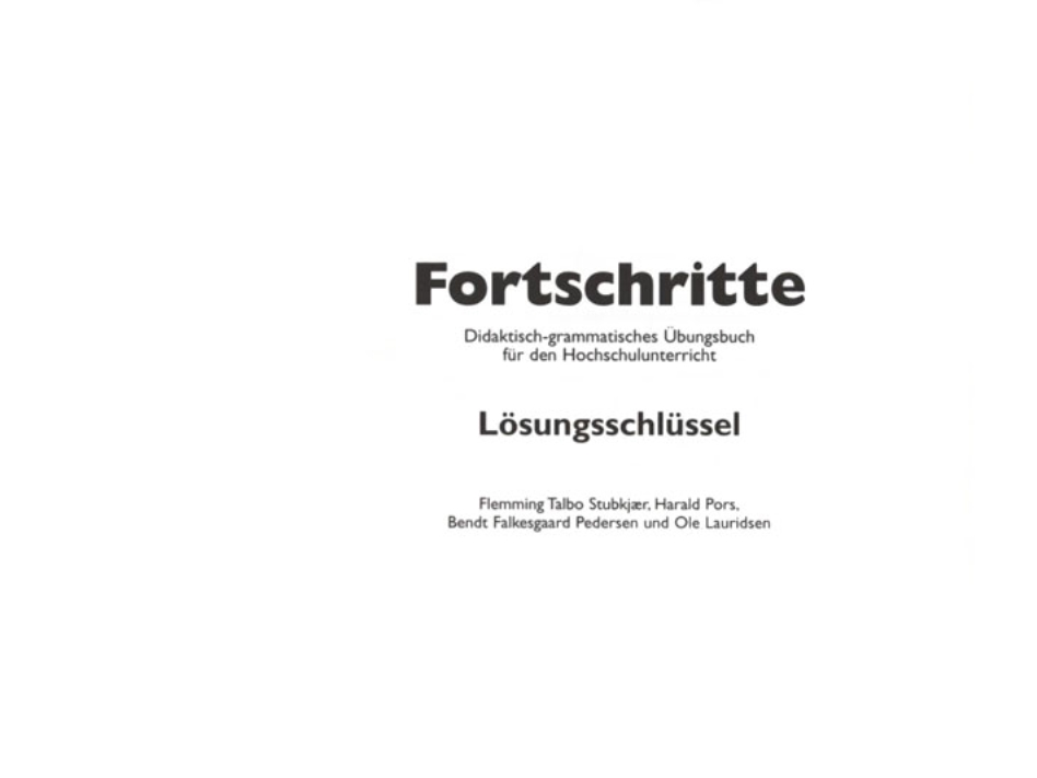 Fortschritt, Lösungsheft | Unbekannter Autor | Sprache: Dänish