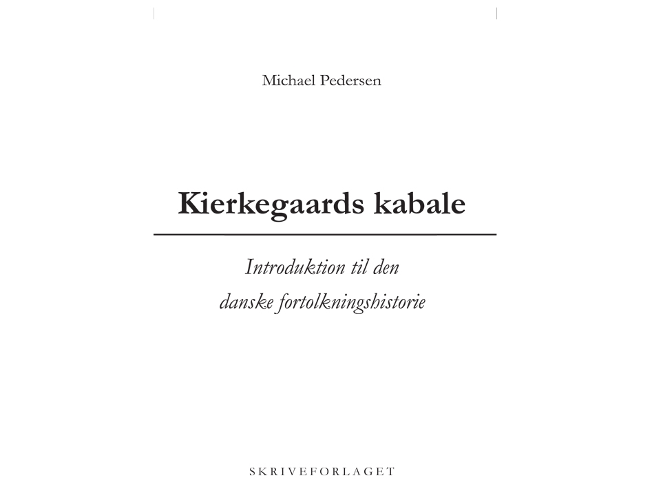 Kierkegaards Kabale | Michael Pedersen