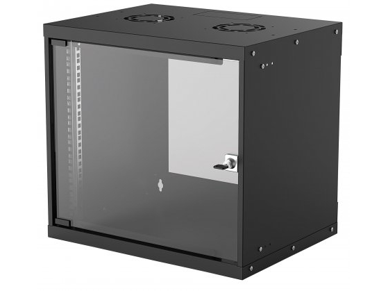 Intellinet 19" Wandverteiler, Basic Line, 9 He, 487 (H) X 540 (B) X 400 (T) Mm, Flatpack, Schutzklasse Ip20, Schwarz, Wandmontiertes Regal, 9U, 50 Kg