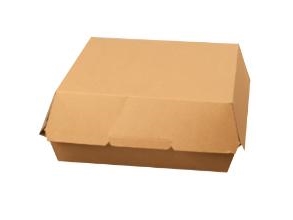 Burger-/Sandwichbox 190X190x80 Mm Xl Braun/Weiß, 125 Stk/Krt
