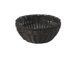 Brødkurv Ø20x8 Cm Rund Kraftig Flet Pp Sort,48 Stk/Krt