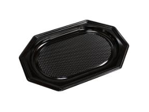 Fad 25X35 Cm Lille Plast Pet Sort Låg På 73701,10 Stk/Ps - (10 Stk.)