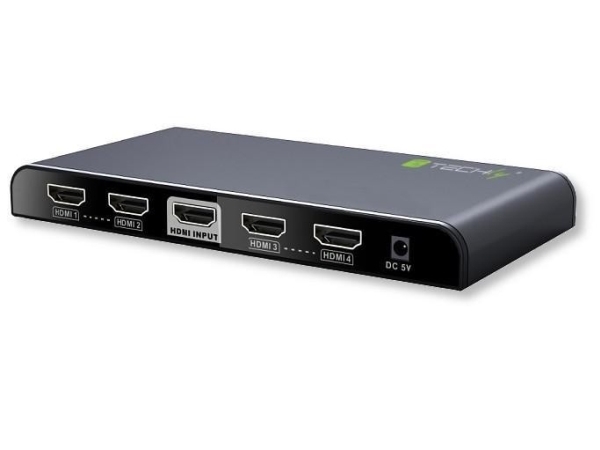 Techly Idata Hdmi2-4K4, Hdmi, 4X Hdmi, 3840 X 2160 Pixel, Sort, 4K Ultra Hd, 30 M