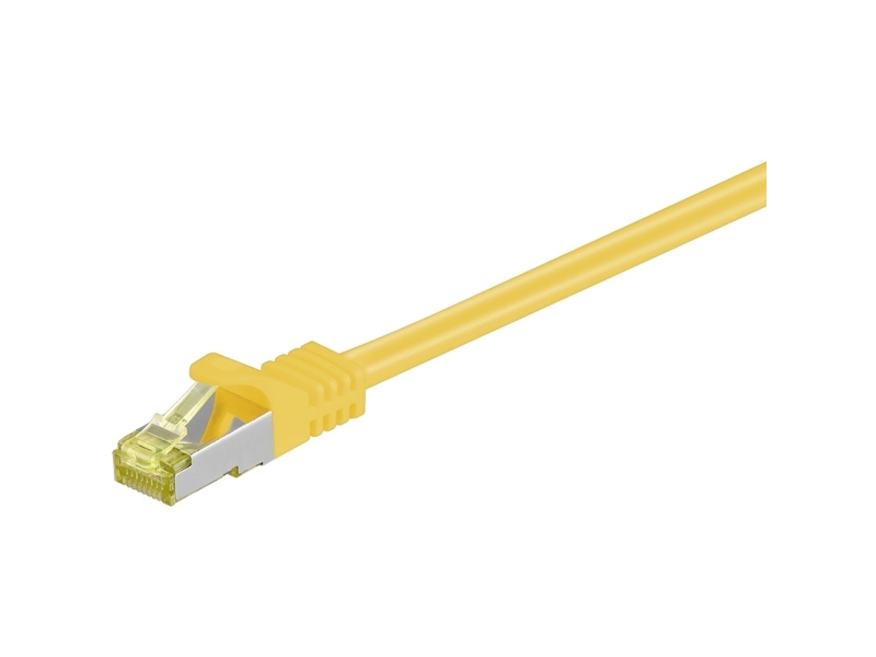 Goobay Rj45 Patchkabel Cat 6A S/Ftp (Pimf), 500 Mhz Mit Cat 7 Rohkabel, Gelb, 3M, 3 M, Cat7, S/Ftp (S-Stp), Rj-45, Rj-45, Gelb