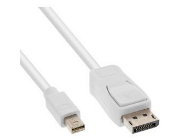 Inline Mini Displayport Zu Displayport Kabel, Weiß, 1,5M, 1,5 M, Displayport, Mini Displayport, Stecker, Stecker, 3840 X 2160 Pixel