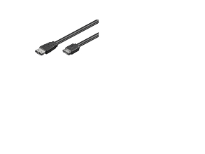 Goobay Cak Sata/Esata 300-050 0.5M, 0,5 M, Männlich/Männlich, Schwarz