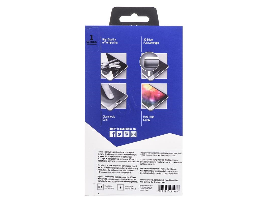 3Mk Hardglass Max Gehärtetes Glas Weiß Für Iphone 7