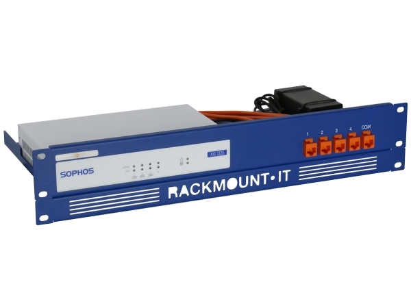 Rackmount.It Rm-Sr-T1, Monteringsbeslag, Blå, 2U, 0,5 M, 19", Sophos Sg/Xg 85 Sophos Sg/Xg 105 Sophos Sg/Xg 115