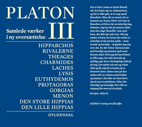 Plato. Bind 3 | Platoplato