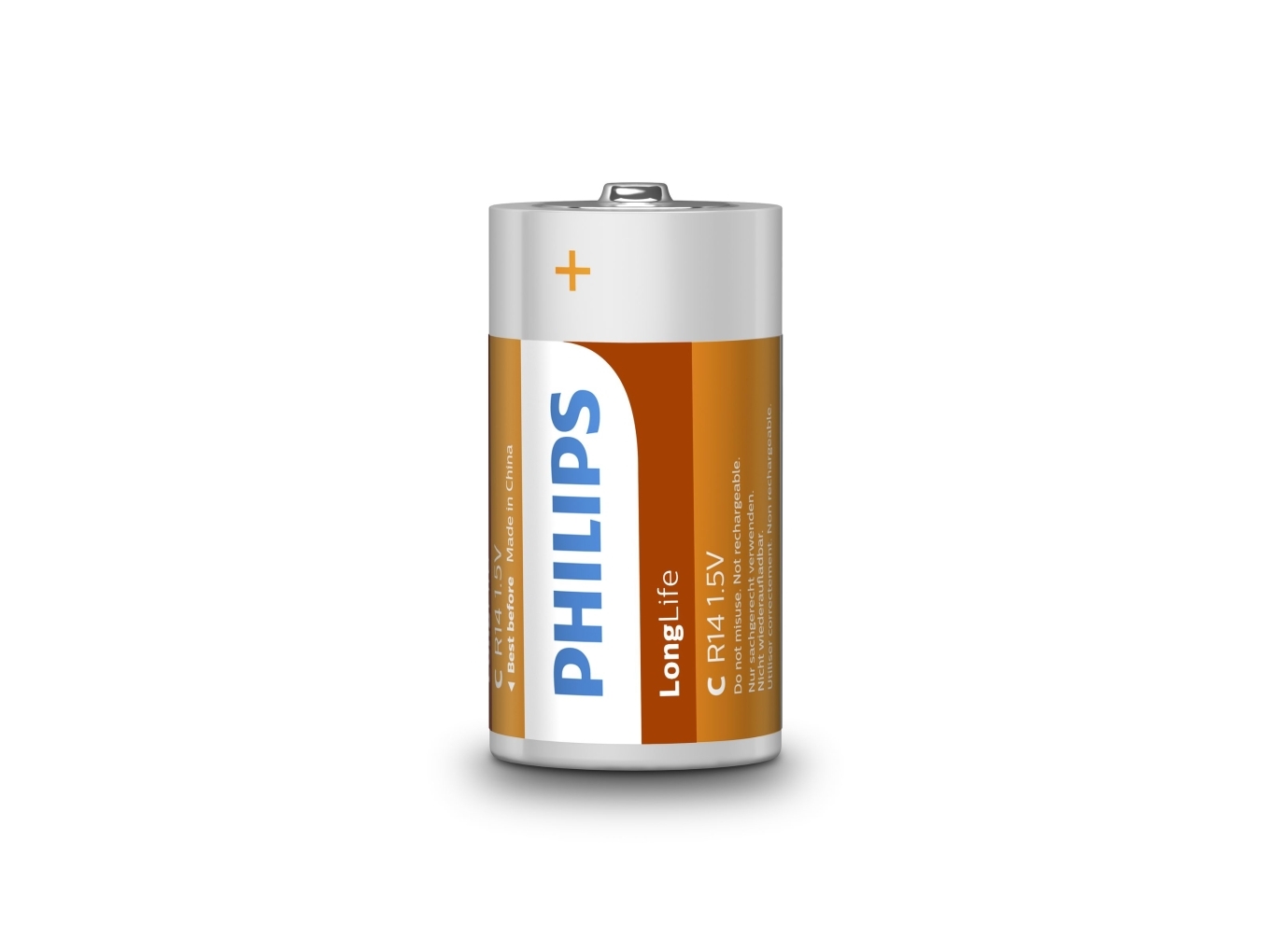 Philips Longlife C-batteri 2 st.