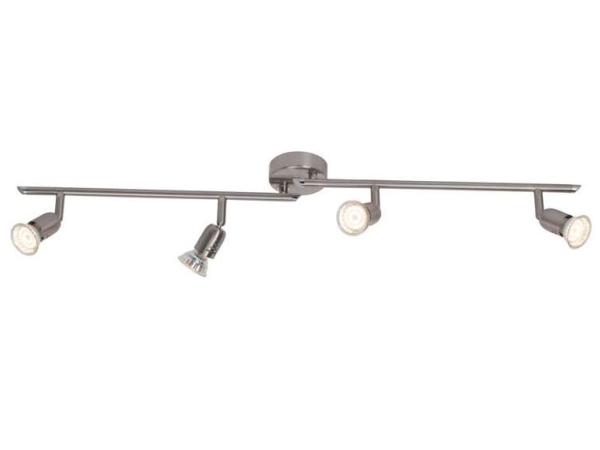 Brilliant Loona, Overflade Spotlys, Gu10, 4 Pære(R ), Led, 3000 K, Nikkel