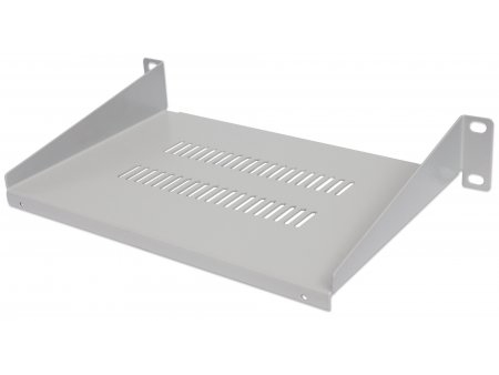 Intellinet 10" Fachboden Zur Frontmontage, 1 He, Montage An Den Beiden Vorderen Profilschienen, 150 Mm Tiefe, Perforiert, Grau, Regalboden, Stahl, Gr