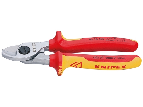 Knipex 95 16 165, Handdriven kabelavbitare, Röd, Gul, Krom, Orange, Röd, Rostfritt stål, 1,5 cm, REACH, VDE | Verktyg & Verkstad - Handverktyg - Kabelsax | GameStuff