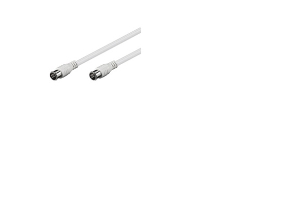 Goobay 1.5M Sat-Kabel, 1,5 M, F M, F M, Weiß