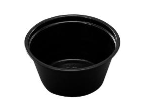 Dressing Cup 60 Ml 2 Oz Ø62x27 Mm Pp Schwarz,10 Ps X 250 Pcs/Krt
