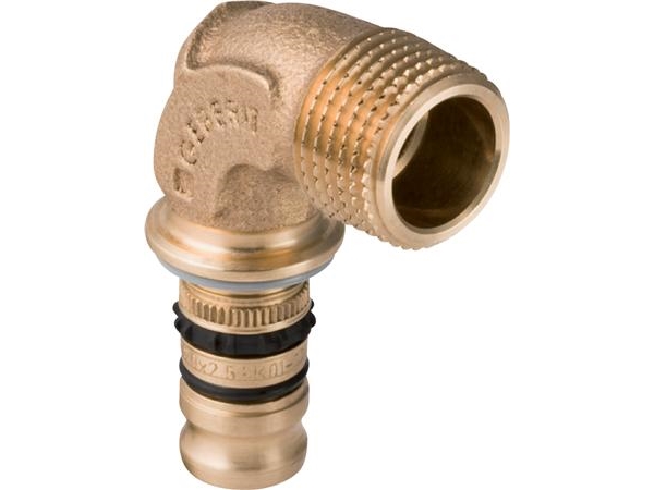 Geberit Mepla böj 90° med utvändig gänga d=40 mm R=1 1/4 | VVS Artiklar - Rör & Kopplingar - Alupex rör och rördelar | GameStuff