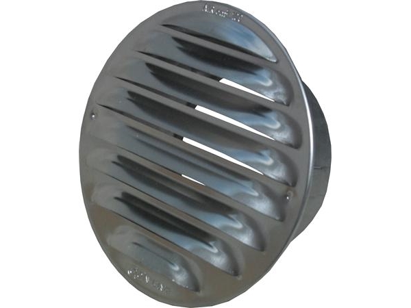 FRESH Murrist Ø100/130 med studs, alumiini. Udvendigt mål Ø130 mm, mål på studs 95 mm.