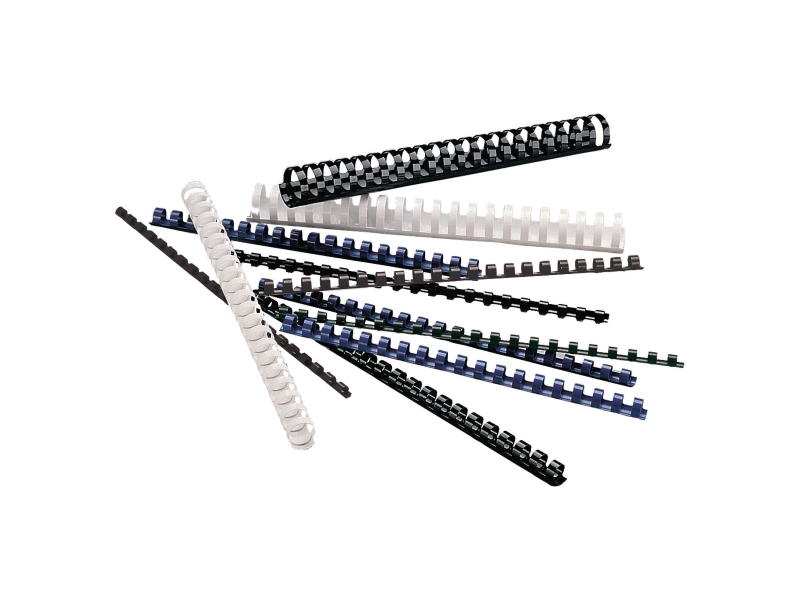 Spiralrygge, Lyreco, plast, A4, Ø: 25 mm, hvid, pakke med 50 stk