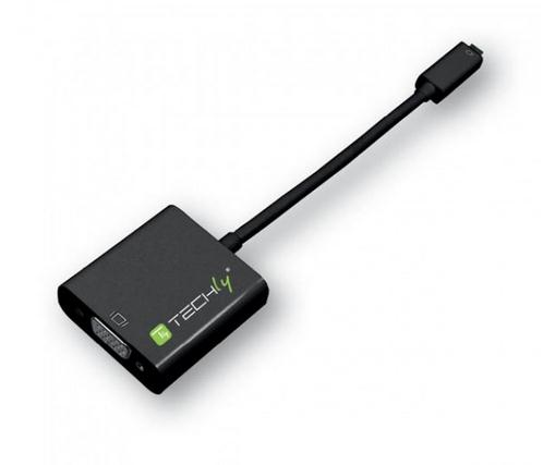 Techly Idata Hdmi-Vga5, Vga (D-Sub), Hdmi Type D (Micro), Hanstik, 1920 X 1080 Pixel, 1,65 Gbit/Sek., Sort