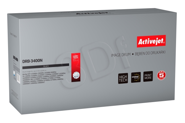 Activejet Drb-3400N, Compatible Brother Dr-3400 - Drum, Dcp-L5500dn Dcp-L5600dn Dcp-L5650dn Dcp-L6600dw Hl-L5000d Hl-L5100dn Hl-L5100dnt Hl-L5200dw..