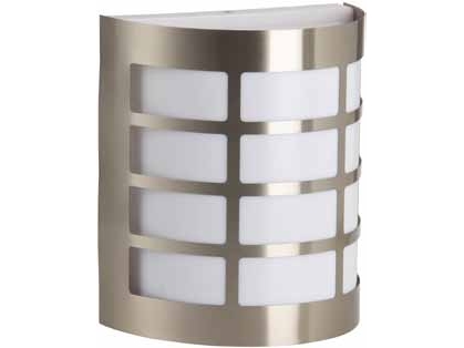 Brilliant Rune, Väggbelysning för utomhusbruk, Rostfritt stål, Vit, Plast, Rostfritt stål, IP44, Trädgård, Terass, II | Belysning - Utomhusbelysning | GameStuff