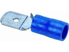 Spadkontakt blå 1,5-2,5mm² spade 6,3mm, längd 21,0mmindv. diameter Ø3,9mm - (100 st.) | EL Artiklar - Andra EL - Monteringsutrustning | GameStuff